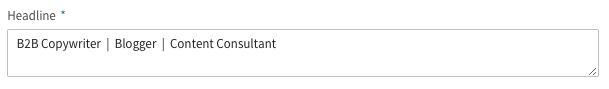 good LinkedIn profile headline