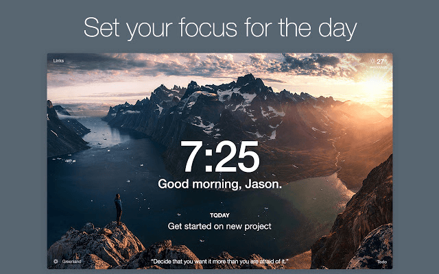 focus for the day and increase productivity