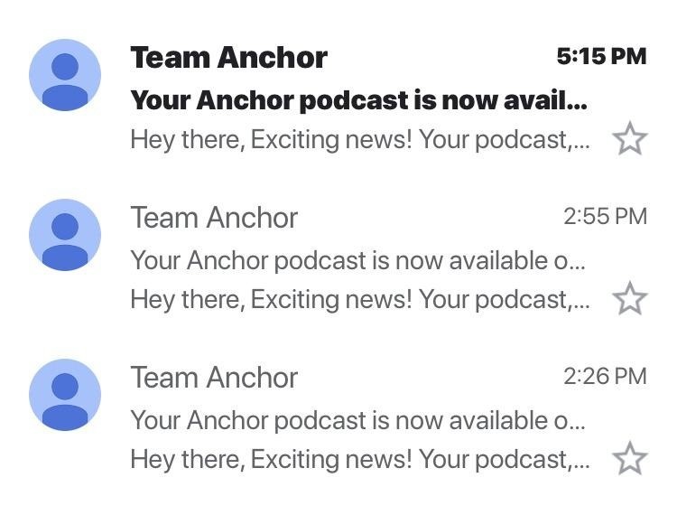 Anchor.fm broadcast podcast on other platforms