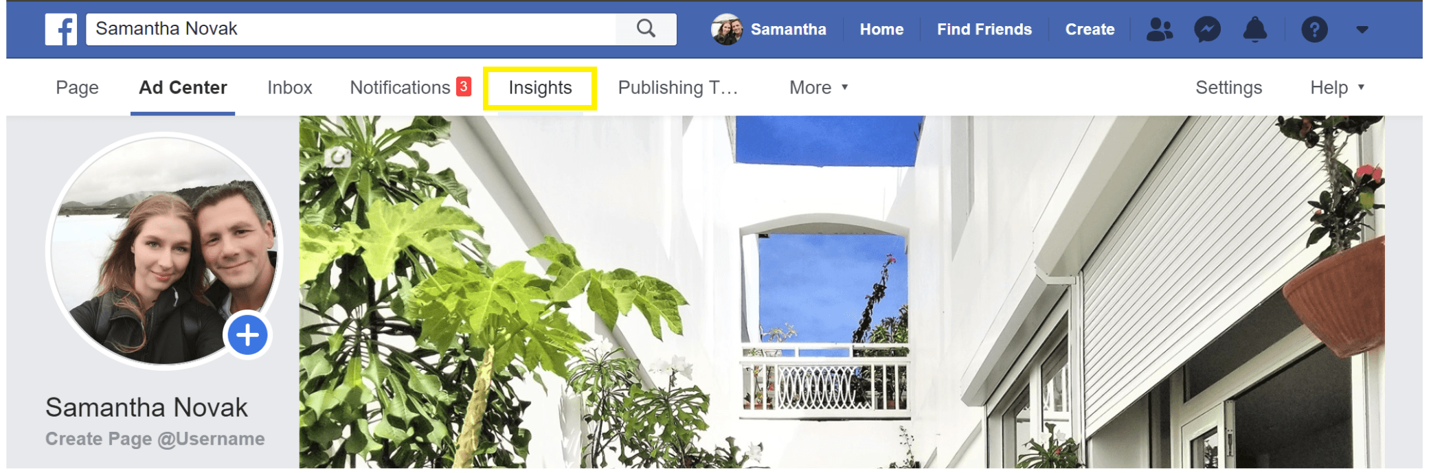 boost Facebook posts $1 a day Insights tab