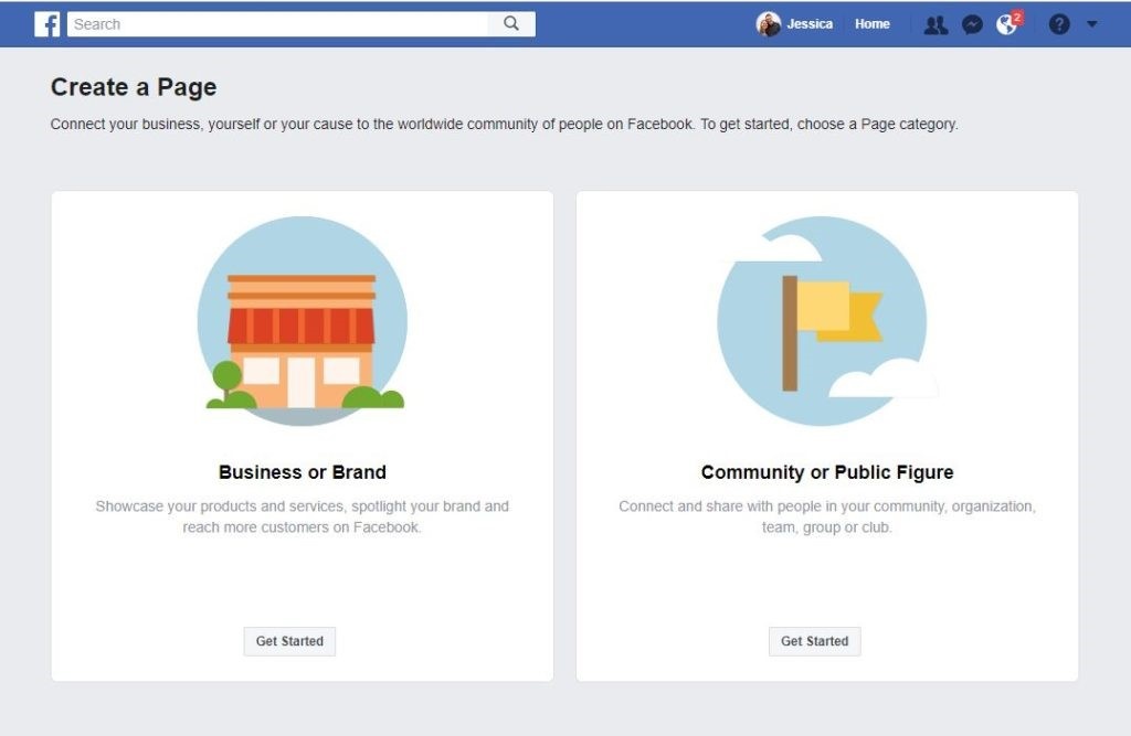 how to create a facebook business page