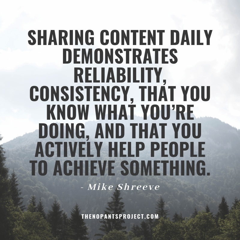 share content daily turns strangers into clients